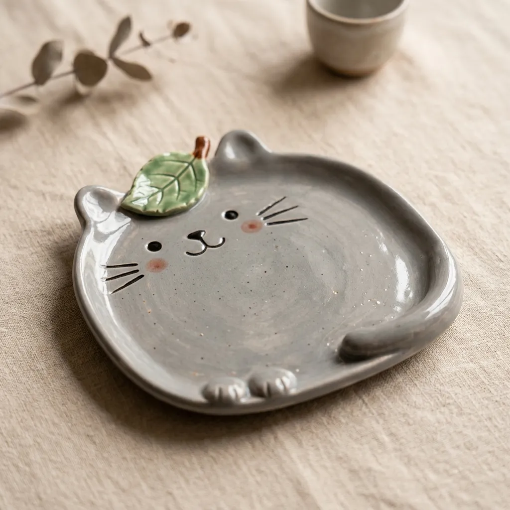 Bandeja de gatito hecha por uma alumna